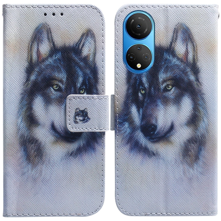 Coloured Drawing Leather Phone Case, For Honor X7, For Honor X8
