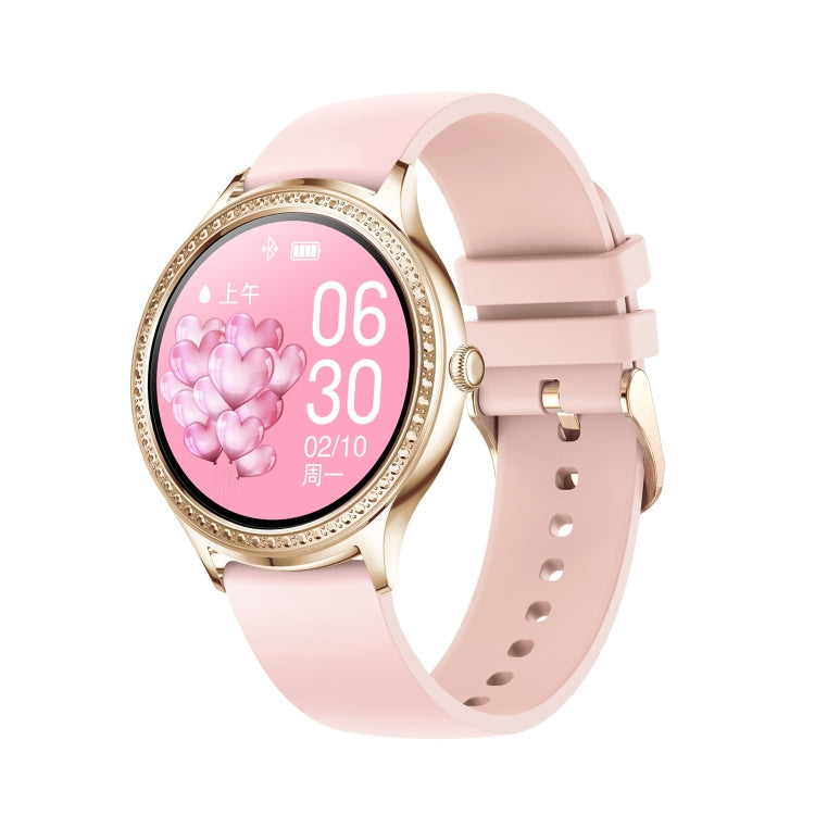 AK35 1.32 inch IPS Color Screen Smart Watch, Support Sleep Monitoring/Blood Oxygen Monitoring, Black Steel Watch Band, Black Silicone Watch Band, Gold Pink Silicone Watch Band, Gold Steel Watch Band, Gold Purple Silicone Watch Band                     ...