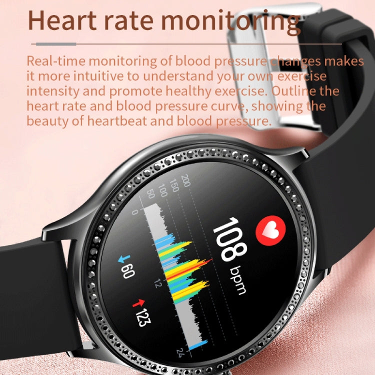 AK35 1.32 inch IPS Color Screen Smart Watch, Support Sleep Monitoring/Blood Oxygen Monitoring, Black Steel Watch Band, Black Silicone Watch Band, Gold Pink Silicone Watch Band, Gold Steel Watch Band, Gold Purple Silicone Watch Band                     ...
