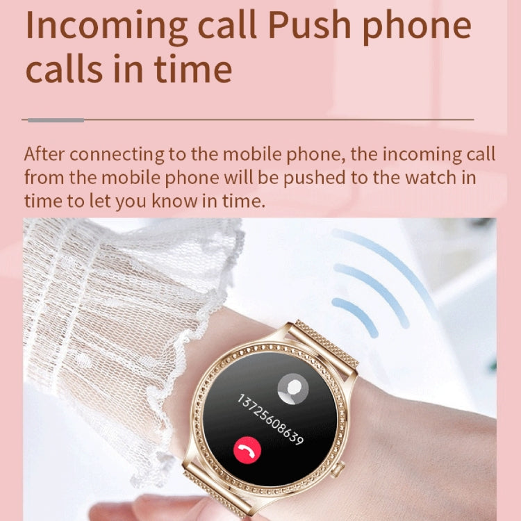 AK35 1.32 inch IPS Color Screen Smart Watch, Support Sleep Monitoring/Blood Oxygen Monitoring, Black Steel Watch Band, Black Silicone Watch Band, Gold Pink Silicone Watch Band, Gold Steel Watch Band, Gold Purple Silicone Watch Band                     ...
