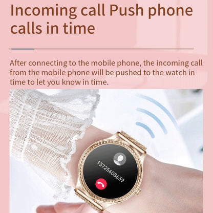 AK35 1.32 inch IPS Color Screen Smart Watch, Support Sleep Monitoring/Blood Oxygen Monitoring, Black Steel Watch Band, Black Silicone Watch Band, Gold Pink Silicone Watch Band, Gold Steel Watch Band, Gold Purple Silicone Watch Band                     ...