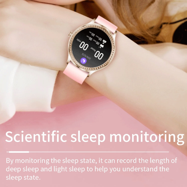 AK35 1.32 inch IPS Color Screen Smart Watch, Support Sleep Monitoring/Blood Oxygen Monitoring, Black Steel Watch Band, Black Silicone Watch Band, Gold Pink Silicone Watch Band, Gold Steel Watch Band, Gold Purple Silicone Watch Band                     ...
