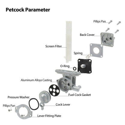 Motorcycle Fuel Tap Valve Petcock Fuel Tank Gas Switch for Suzuki GS300, For Suzuki GS300