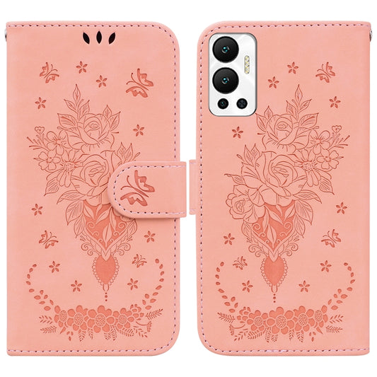 Butterfly Rose Embossed Leather Phone Case, For Infinix Hot 12, For Infinix Hot 12 Play, For Infinix Hot 12i, For Motorola Moto G42, For Motorola Moto G52J Japan Version, For Nokia C21 Plus, For OnePlus Nord 2T, For OnePlus Nord CE 2 Lite 5G           ...