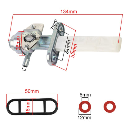 2 PCS Motorcycle Fuel Tap Valve Petcock Fuel Tank Gas Switch for Suzuki TM75, For Suzuki TM75