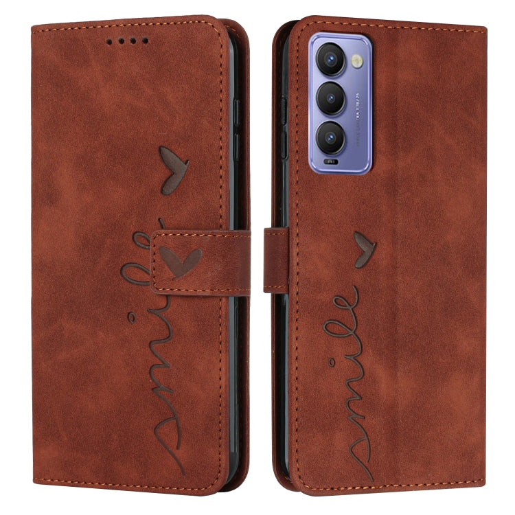 Skin Feel Heart Pattern Leather Phone Case, For Tecno Camon 17 Pro/Camon 17P, For Tecno Camon 18, For Tecno Camon 18 Premier, For Tecno POP 5 LTE, For Tecno Pova 2, For Tecno Pova Neo, For Tecno Spark 6 Go/Spark Go 2020, For Tecno Spark 7T/Spark 7     ...