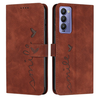 Skin Feel Heart Pattern Leather Phone Case, For Tecno Camon 17 Pro/Camon 17P, For Tecno Camon 18, For Tecno Camon 18 Premier, For Tecno POP 5 LTE, For Tecno Pova 2, For Tecno Pova Neo, For Tecno Spark 6 Go/Spark Go 2020, For Tecno Spark 7T/Spark 7     ...