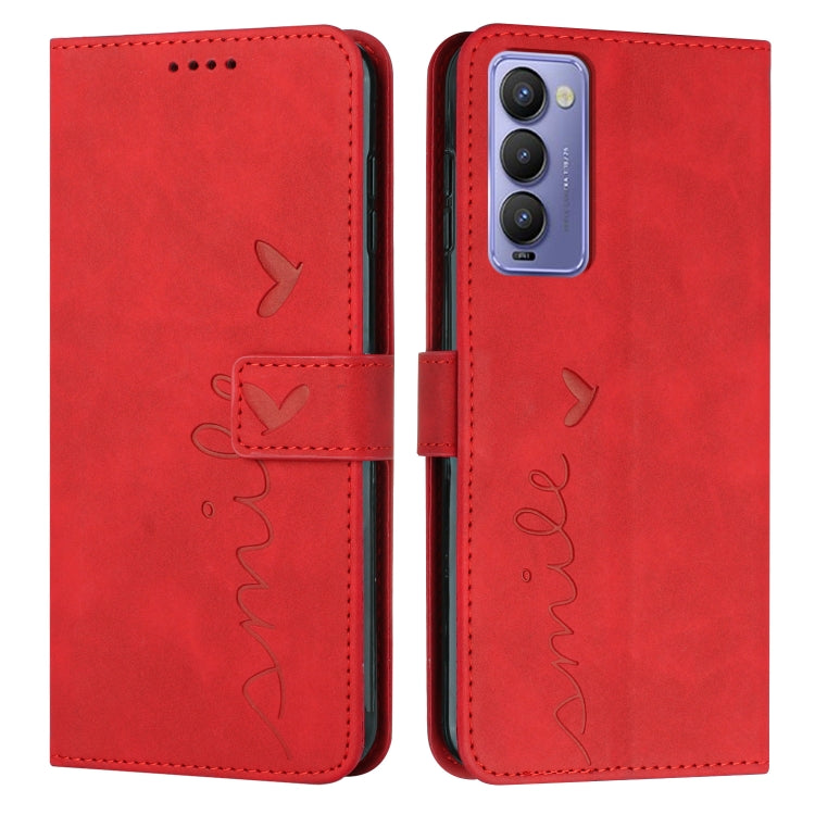 Skin Feel Heart Pattern Leather Phone Case, For Tecno Camon 17 Pro/Camon 17P, For Tecno Camon 18, For Tecno Camon 18 Premier, For Tecno POP 5 LTE, For Tecno Pova 2, For Tecno Pova Neo, For Tecno Spark 6 Go/Spark Go 2020, For Tecno Spark 7T/Spark 7     ...