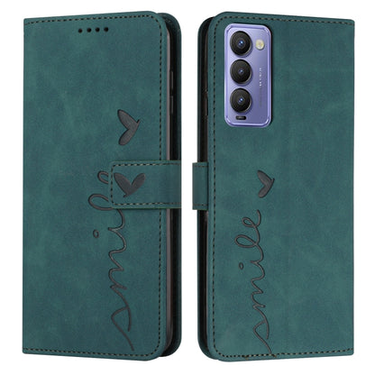 Skin Feel Heart Pattern Leather Phone Case, For Tecno Camon 17 Pro/Camon 17P, For Tecno Camon 18, For Tecno Camon 18 Premier, For Tecno POP 5 LTE, For Tecno Pova 2, For Tecno Pova Neo, For Tecno Spark 6 Go/Spark Go 2020, For Tecno Spark 7T/Spark 7     ...