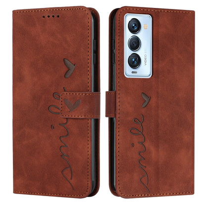 Skin Feel Heart Pattern Leather Phone Case, For Tecno Camon 17 Pro/Camon 17P, For Tecno Camon 18, For Tecno Camon 18 Premier, For Tecno POP 5 LTE, For Tecno Pova 2, For Tecno Pova Neo, For Tecno Spark 6 Go/Spark Go 2020, For Tecno Spark 7T/Spark 7     ...