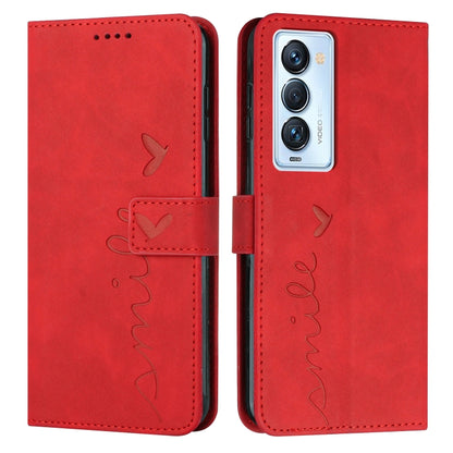 Skin Feel Heart Pattern Leather Phone Case, For Tecno Camon 17 Pro/Camon 17P, For Tecno Camon 18, For Tecno Camon 18 Premier, For Tecno POP 5 LTE, For Tecno Pova 2, For Tecno Pova Neo, For Tecno Spark 6 Go/Spark Go 2020, For Tecno Spark 7T/Spark 7     ...