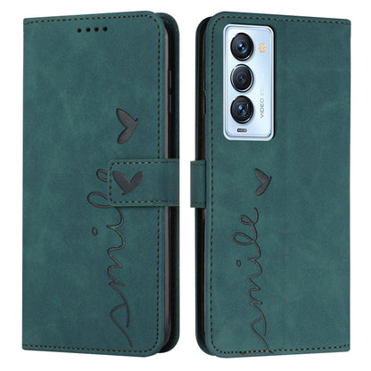 Skin Feel Heart Pattern Leather Phone Case, For Tecno Camon 17 Pro/Camon 17P, For Tecno Camon 18, For Tecno Camon 18 Premier, For Tecno POP 5 LTE, For Tecno Pova 2, For Tecno Pova Neo, For Tecno Spark 6 Go/Spark Go 2020, For Tecno Spark 7T/Spark 7     ...