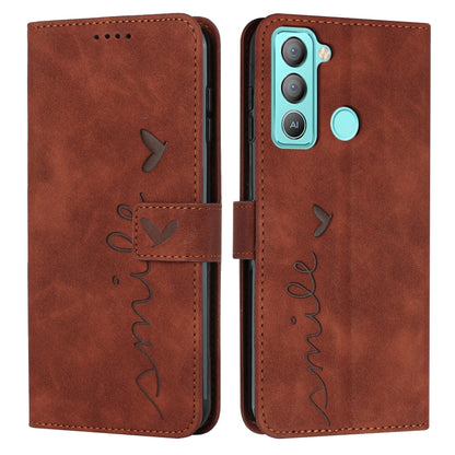 Skin Feel Heart Pattern Leather Phone Case, For Tecno Camon 17 Pro/Camon 17P, For Tecno Camon 18, For Tecno Camon 18 Premier, For Tecno POP 5 LTE, For Tecno Pova 2, For Tecno Pova Neo, For Tecno Spark 6 Go/Spark Go 2020, For Tecno Spark 7T/Spark 7     ...