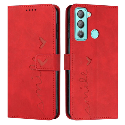Skin Feel Heart Pattern Leather Phone Case, For Tecno Camon 17 Pro/Camon 17P, For Tecno Camon 18, For Tecno Camon 18 Premier, For Tecno POP 5 LTE, For Tecno Pova 2, For Tecno Pova Neo, For Tecno Spark 6 Go/Spark Go 2020, For Tecno Spark 7T/Spark 7     ...