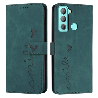 Skin Feel Heart Pattern Leather Phone Case, For Tecno Camon 17 Pro/Camon 17P, For Tecno Camon 18, For Tecno Camon 18 Premier, For Tecno POP 5 LTE, For Tecno Pova 2, For Tecno Pova Neo, For Tecno Spark 6 Go/Spark Go 2020, For Tecno Spark 7T/Spark 7     ...