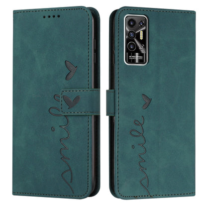 Skin Feel Heart Pattern Leather Phone Case, For Tecno Camon 17 Pro/Camon 17P, For Tecno Camon 18, For Tecno Camon 18 Premier, For Tecno POP 5 LTE, For Tecno Pova 2, For Tecno Pova Neo, For Tecno Spark 6 Go/Spark Go 2020, For Tecno Spark 7T/Spark 7     ...