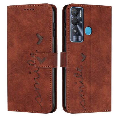 Skin Feel Heart Pattern Leather Phone Case, For Tecno Camon 17 Pro/Camon 17P, For Tecno Camon 18, For Tecno Camon 18 Premier, For Tecno POP 5 LTE, For Tecno Pova 2, For Tecno Pova Neo, For Tecno Spark 6 Go/Spark Go 2020, For Tecno Spark 7T/Spark 7     ...