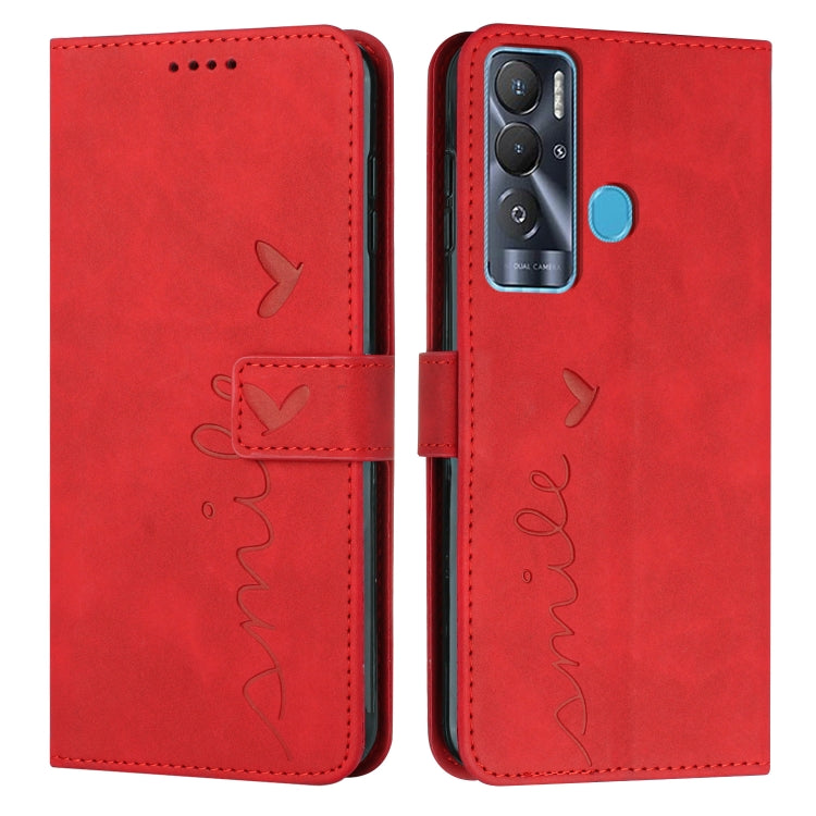 Skin Feel Heart Pattern Leather Phone Case, For Tecno Camon 17 Pro/Camon 17P, For Tecno Camon 18, For Tecno Camon 18 Premier, For Tecno POP 5 LTE, For Tecno Pova 2, For Tecno Pova Neo, For Tecno Spark 6 Go/Spark Go 2020, For Tecno Spark 7T/Spark 7     ...