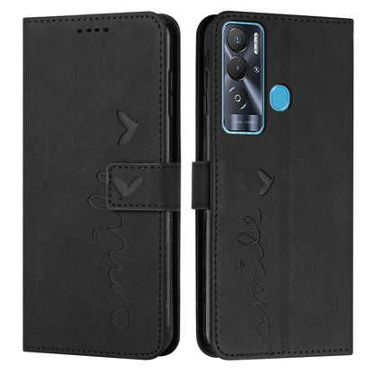 Skin Feel Heart Pattern Leather Phone Case, For Tecno Camon 17 Pro/Camon 17P, For Tecno Camon 18, For Tecno Camon 18 Premier, For Tecno POP 5 LTE, For Tecno Pova 2, For Tecno Pova Neo, For Tecno Spark 6 Go/Spark Go 2020, For Tecno Spark 7T/Spark 7     ...