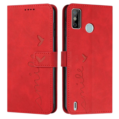 Skin Feel Heart Pattern Leather Phone Case, For Tecno Camon 17 Pro/Camon 17P, For Tecno Camon 18, For Tecno Camon 18 Premier, For Tecno POP 5 LTE, For Tecno Pova 2, For Tecno Pova Neo, For Tecno Spark 6 Go/Spark Go 2020, For Tecno Spark 7T/Spark 7     ...