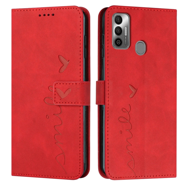 Skin Feel Heart Pattern Leather Phone Case, For Tecno Camon 17 Pro/Camon 17P, For Tecno Camon 18, For Tecno Camon 18 Premier, For Tecno POP 5 LTE, For Tecno Pova 2, For Tecno Pova Neo, For Tecno Spark 6 Go/Spark Go 2020, For Tecno Spark 7T/Spark 7     ...