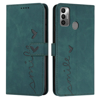Skin Feel Heart Pattern Leather Phone Case, For Tecno Camon 17 Pro/Camon 17P, For Tecno Camon 18, For Tecno Camon 18 Premier, For Tecno POP 5 LTE, For Tecno Pova 2, For Tecno Pova Neo, For Tecno Spark 6 Go/Spark Go 2020, For Tecno Spark 7T/Spark 7     ...
