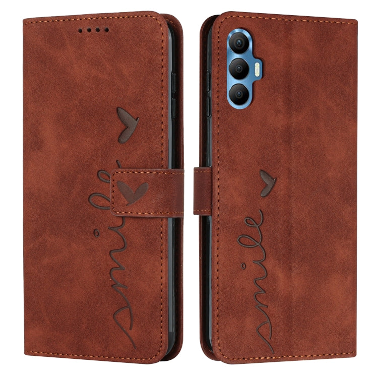 Skin Feel Heart Pattern Leather Phone Case, For Tecno Camon 17 Pro/Camon 17P, For Tecno Camon 18, For Tecno Camon 18 Premier, For Tecno POP 5 LTE, For Tecno Pova 2, For Tecno Pova Neo, For Tecno Spark 6 Go/Spark Go 2020, For Tecno Spark 7T/Spark 7     ...