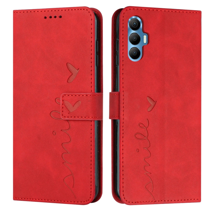 Skin Feel Heart Pattern Leather Phone Case, For Tecno Camon 17 Pro/Camon 17P, For Tecno Camon 18, For Tecno Camon 18 Premier, For Tecno POP 5 LTE, For Tecno Pova 2, For Tecno Pova Neo, For Tecno Spark 6 Go/Spark Go 2020, For Tecno Spark 7T/Spark 7     ...