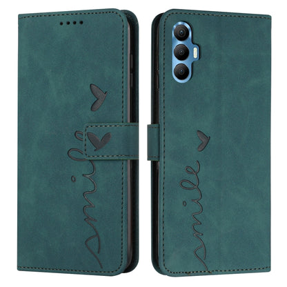 Skin Feel Heart Pattern Leather Phone Case, For Tecno Camon 17 Pro/Camon 17P, For Tecno Camon 18, For Tecno Camon 18 Premier, For Tecno POP 5 LTE, For Tecno Pova 2, For Tecno Pova Neo, For Tecno Spark 6 Go/Spark Go 2020, For Tecno Spark 7T/Spark 7     ...