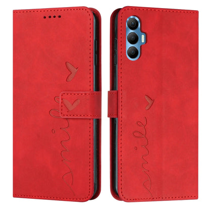 Skin Feel Heart Pattern Leather Phone Case, For Tecno Camon 17 Pro/Camon 17P, For Tecno Camon 18, For Tecno Camon 18 Premier, For Tecno POP 5 LTE, For Tecno Pova 2, For Tecno Pova Neo, For Tecno Spark 6 Go/Spark Go 2020, For Tecno Spark 7T/Spark 7     ...