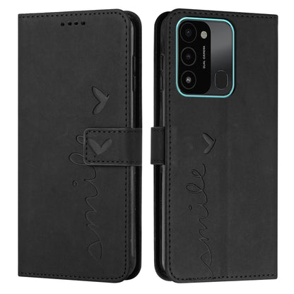 Skin Feel Heart Pattern Leather Phone Case, For Tecno Camon 17 Pro/Camon 17P, For Tecno Camon 18, For Tecno Camon 18 Premier, For Tecno POP 5 LTE, For Tecno Pova 2, For Tecno Pova Neo, For Tecno Spark 6 Go/Spark Go 2020, For Tecno Spark 7T/Spark 7     ...