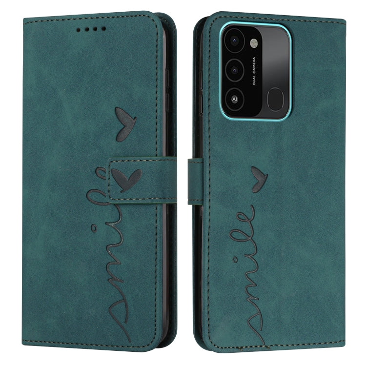 Skin Feel Heart Pattern Leather Phone Case, For Tecno Camon 17 Pro/Camon 17P, For Tecno Camon 18, For Tecno Camon 18 Premier, For Tecno POP 5 LTE, For Tecno Pova 2, For Tecno Pova Neo, For Tecno Spark 6 Go/Spark Go 2020, For Tecno Spark 7T/Spark 7     ...