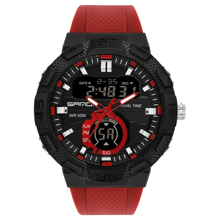 Montre Électronique SANDA 3087 Lumineuse Étanche à Double Affichage