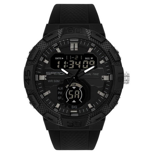 SANDA 3087 Luminous Waterproof Dual Display Electronic Watch