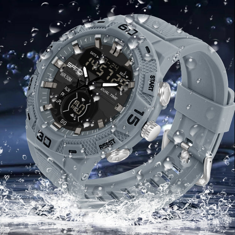 Montre Électronique SANDA 3087 Lumineuse Étanche à Double Affichage