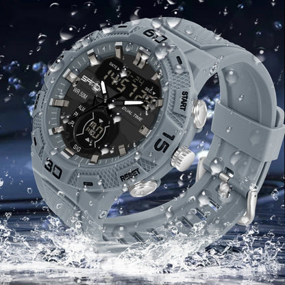 Montre Électronique SANDA 3087 Lumineuse Étanche à Double Affichage