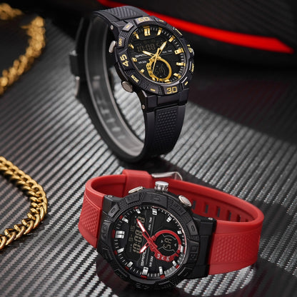 Montre Électronique SANDA 3087 Lumineuse Étanche à Double Affichage