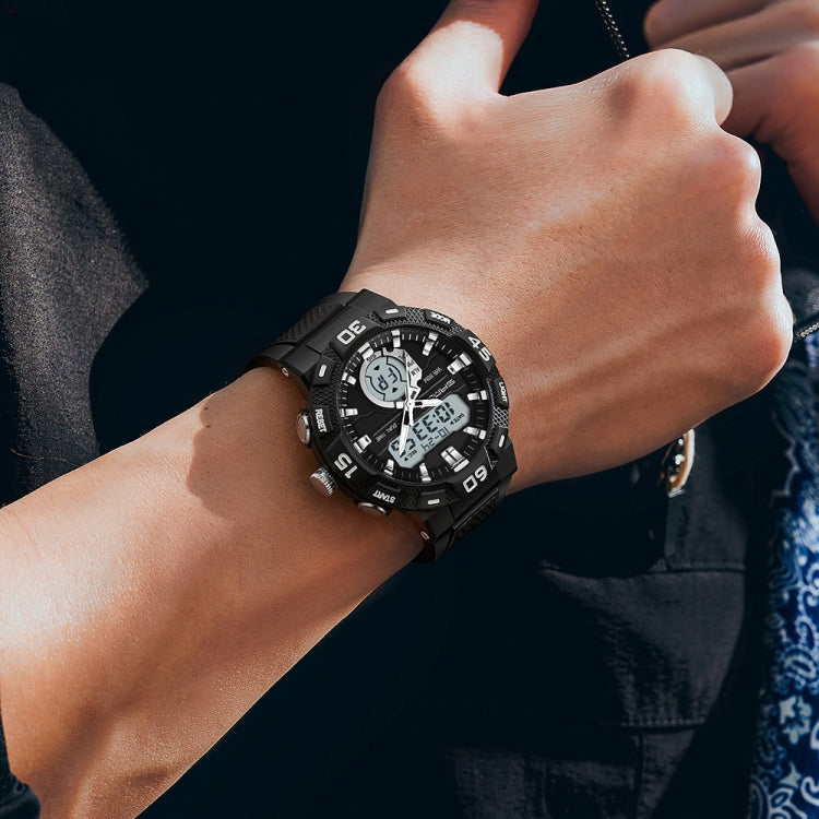 Montre Électronique SANDA 3087 Lumineuse Étanche à Double Affichage