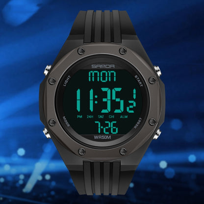 Montre Numérique Électronique Lumineuse Étanche SANDA 6093