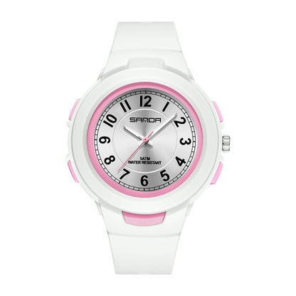 SANDA 6095 Montre électronique étanche de sport pour étudiant