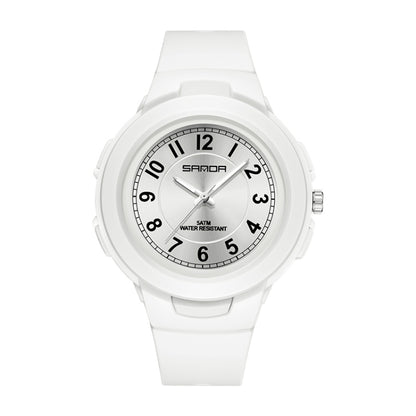 SANDA 6095 Montre électronique étanche de sport pour étudiant