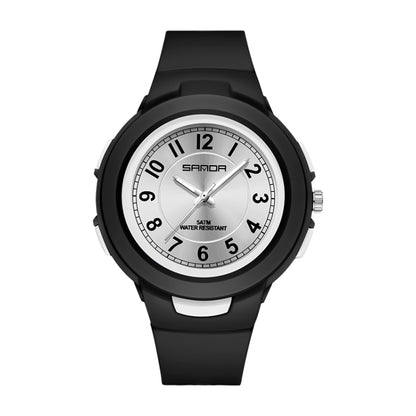 SANDA 6095 Montre électronique étanche de sport pour étudiant