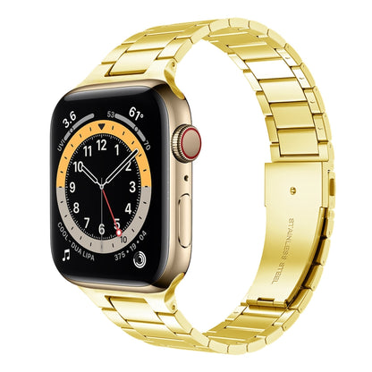 Small Waist Stainless Steel Watch Band For Apple Watch Series, 7 41mm / 6&SE&5&4 40mm / 3&2&1 38mm, 7 45mm / 6&SE&5&4 44mm / 3&2&1 42mm