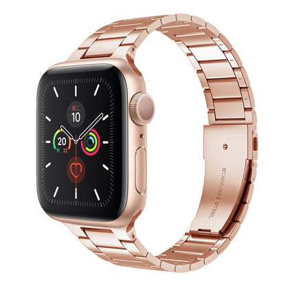 Small Waist Stainless Steel Watch Band For Apple Watch Series, 7 41mm / 6&SE&5&4 40mm / 3&2&1 38mm, 7 45mm / 6&SE&5&4 44mm / 3&2&1 42mm
