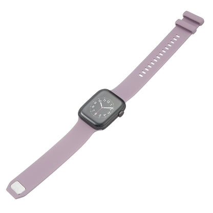 Square Buckle Silicone Watch Band For Apple Watch Series, 7 41mm / 6&SE&5&4 40mm / 3&2&1 38mm, 7 45mm / 6&SE&5&4 44mm / 3&2&1 42mm