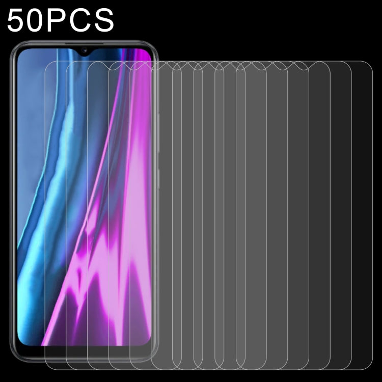 50 PCS 0.26mm 9H 2.5D Tempered Glass Film, For OPPO Realme Narzo 50i Prime (50 PCS), For TECNO Pop 2 (50 PCS)