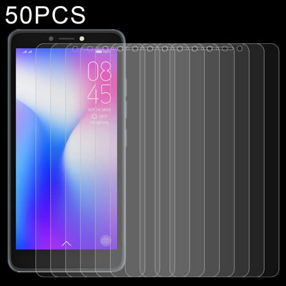 50 PCS 0.26mm 9H 2.5D Tempered Glass Film, For OPPO Realme Narzo 50i Prime (50 PCS), For TECNO Pop 2 (50 PCS)