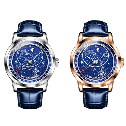 OLEVS 9923 Luminous Starry Dial Automatic Mechanical Men Watch