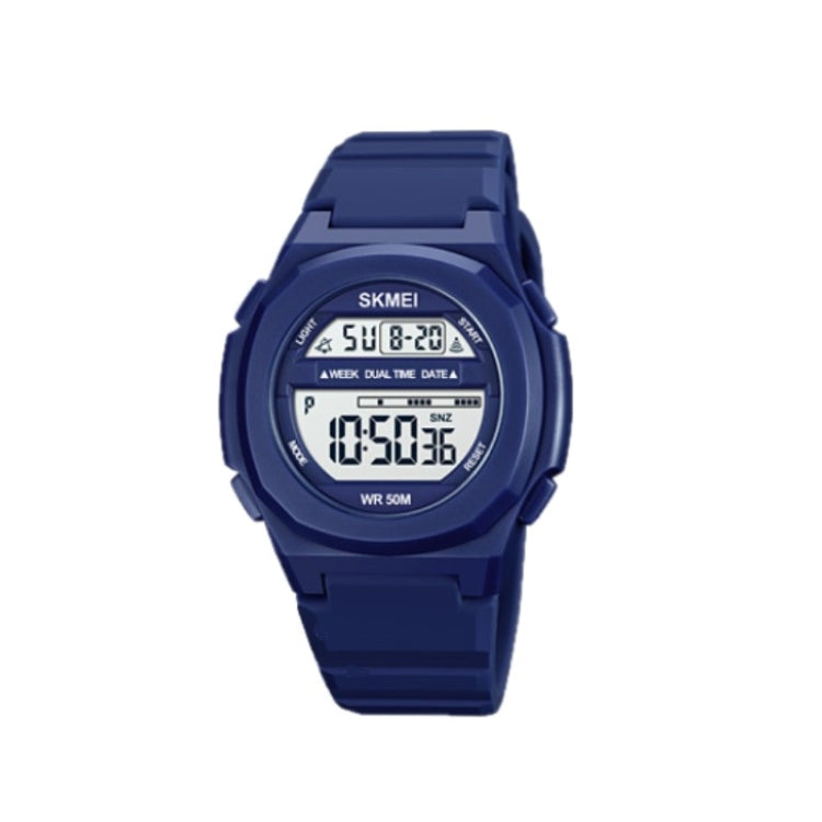 Montre électronique SKMEI 1821 avec boucle en acier inoxydable et bracelet en silicone