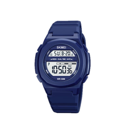 Montre électronique SKMEI 1821 avec boucle en acier inoxydable et bracelet en silicone